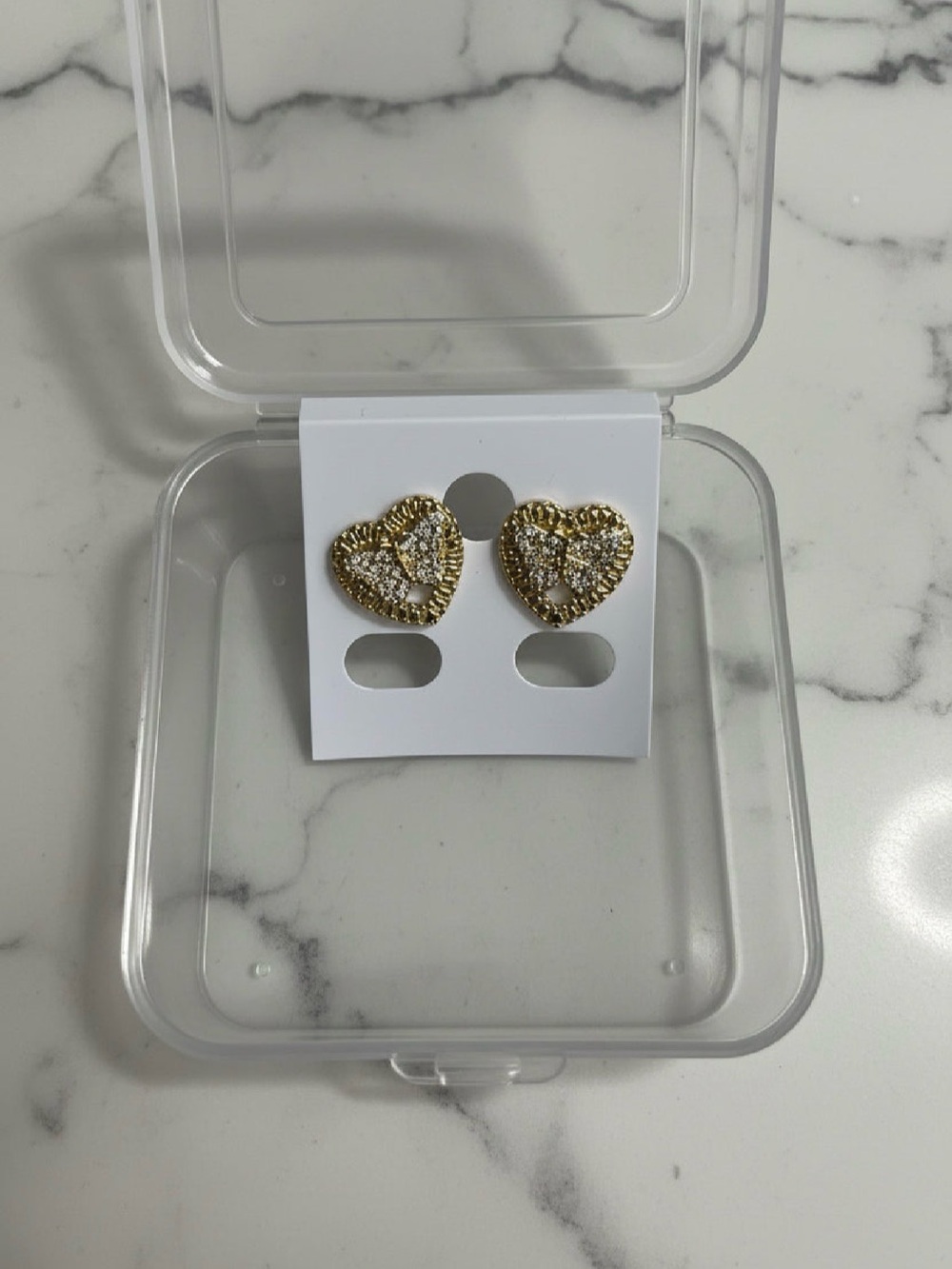 Butterfly Rollie Heart Stud Earrings